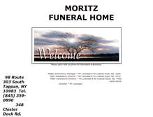 Tablet Screenshot of moritzfuneralhome.com